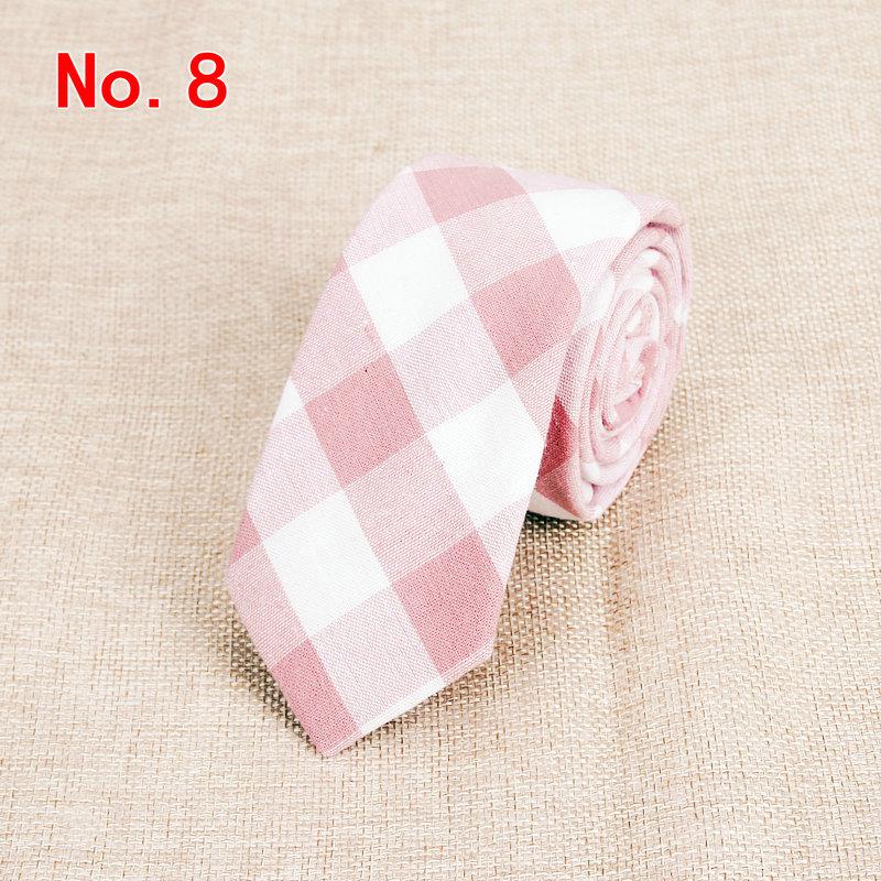 Men's cotton check tie