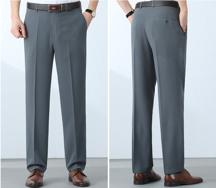 High-end Mens Lightweight Silk Pants For Middle-aged And Older Adults