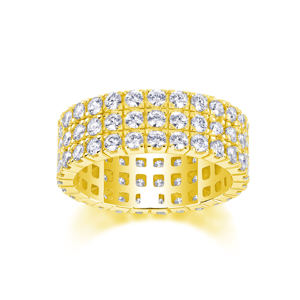 Water Rhythm And Light - A Wedding Ring Set With Top-quality Moissanite S925 In Silver And Platinum-plated. The Ring Can Be Inspected With A Diamond Pen