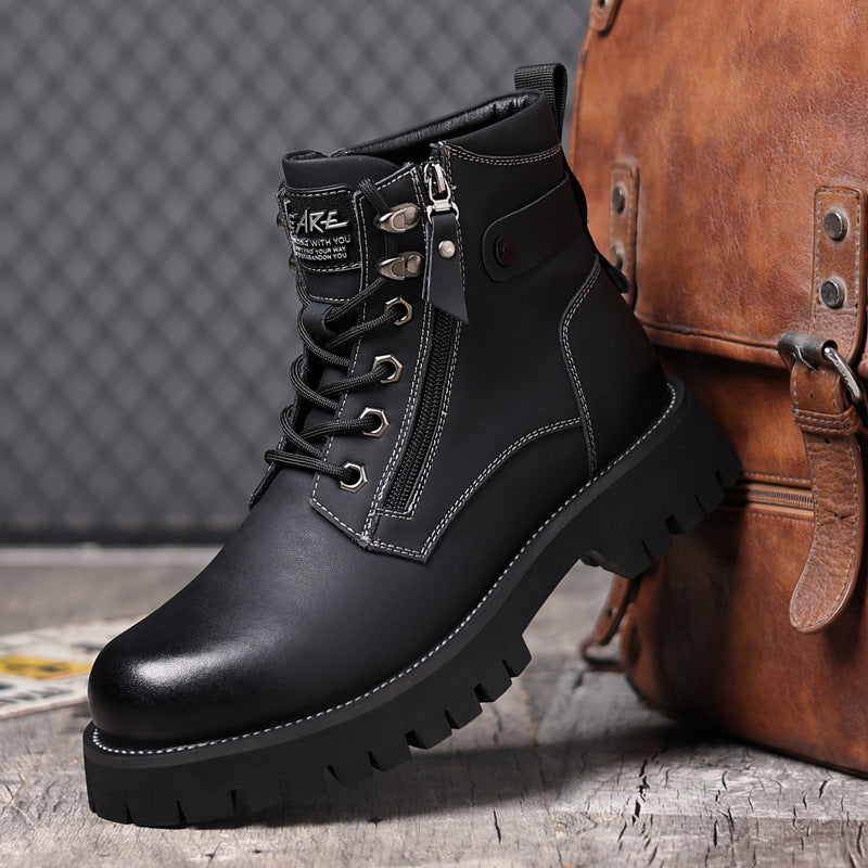 Velvet  Leather Boots