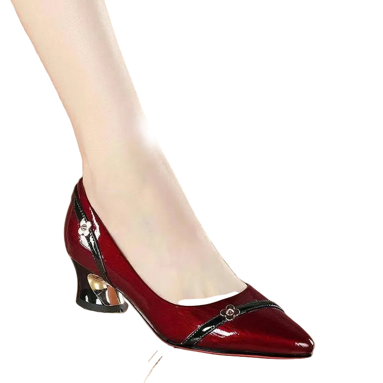 Thick Heels Pointed Toe
