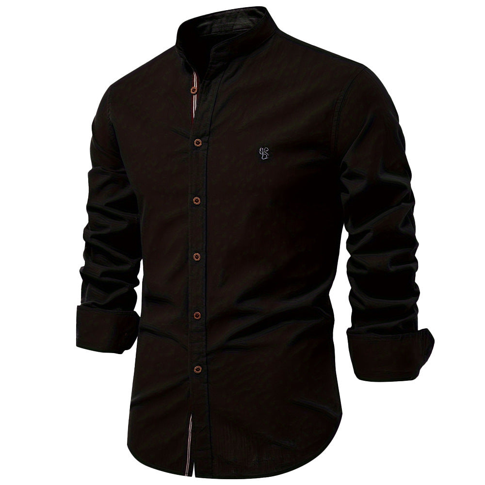 Japanese Style Long Sleeve Shirt Men's Fashion Summer Cotton And Linen