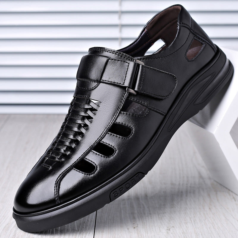 Men’s Cowhide Business Formal Leather Sandals