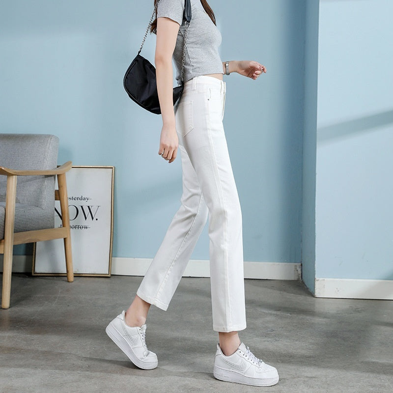 Women White  High waisted jeans