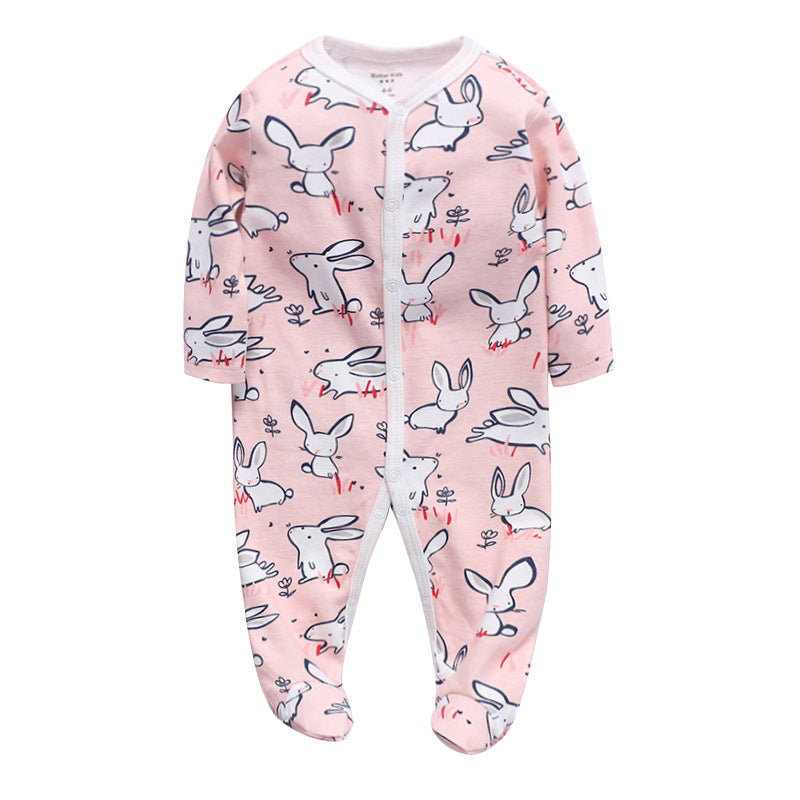 Baby cotton print jumpsuit