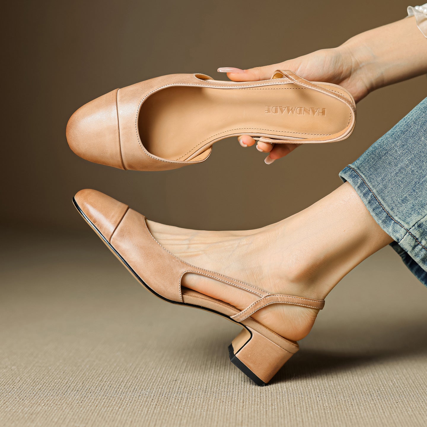 French Retro Back Roman Sandals