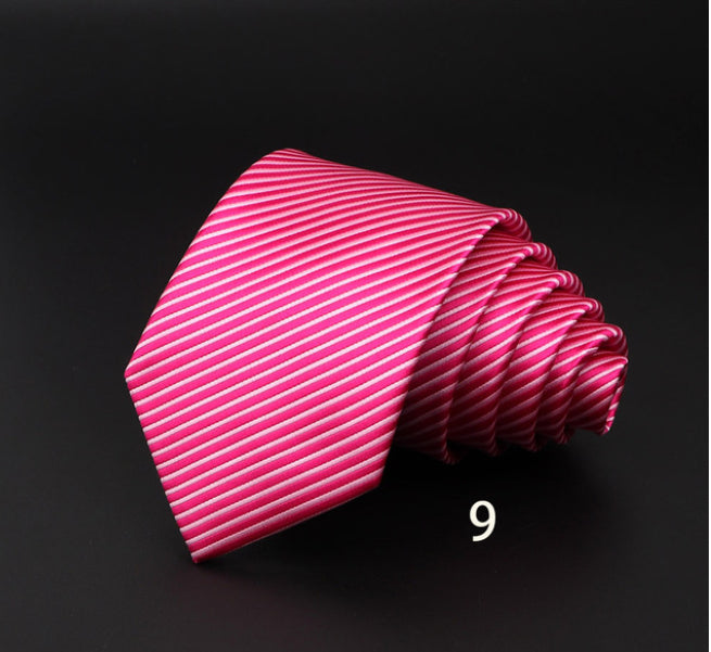 Striped British Gentleman Polyester Fiber Tie