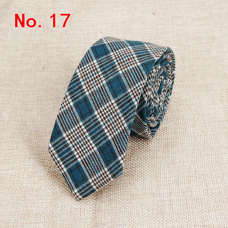 Men's cotton check tie
