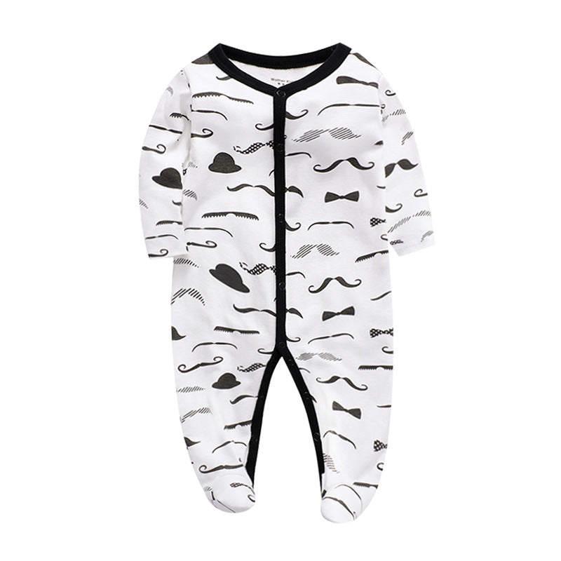 Baby cotton print jumpsuit