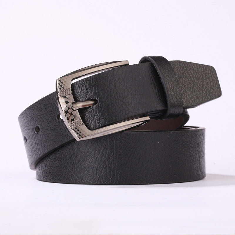 Leather Belt With A Pin Buckle For Pants