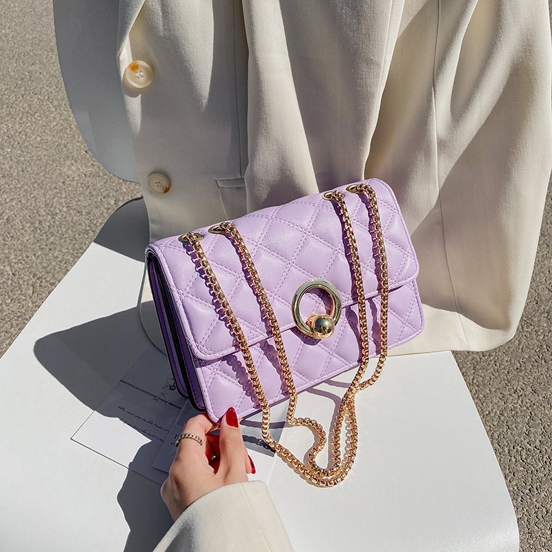 Small  Fashion Chain Rhombus Casual All-match  Ladies Trendy Messenger Bag