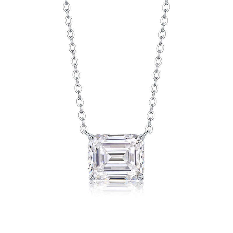 The Mirage In The Mirror - A Fashionable And Trendy Necklace Pendant Set With Top-quality Moissanite S925 Silver And Platinum Plating Can Be Tested With A Diamond Pen