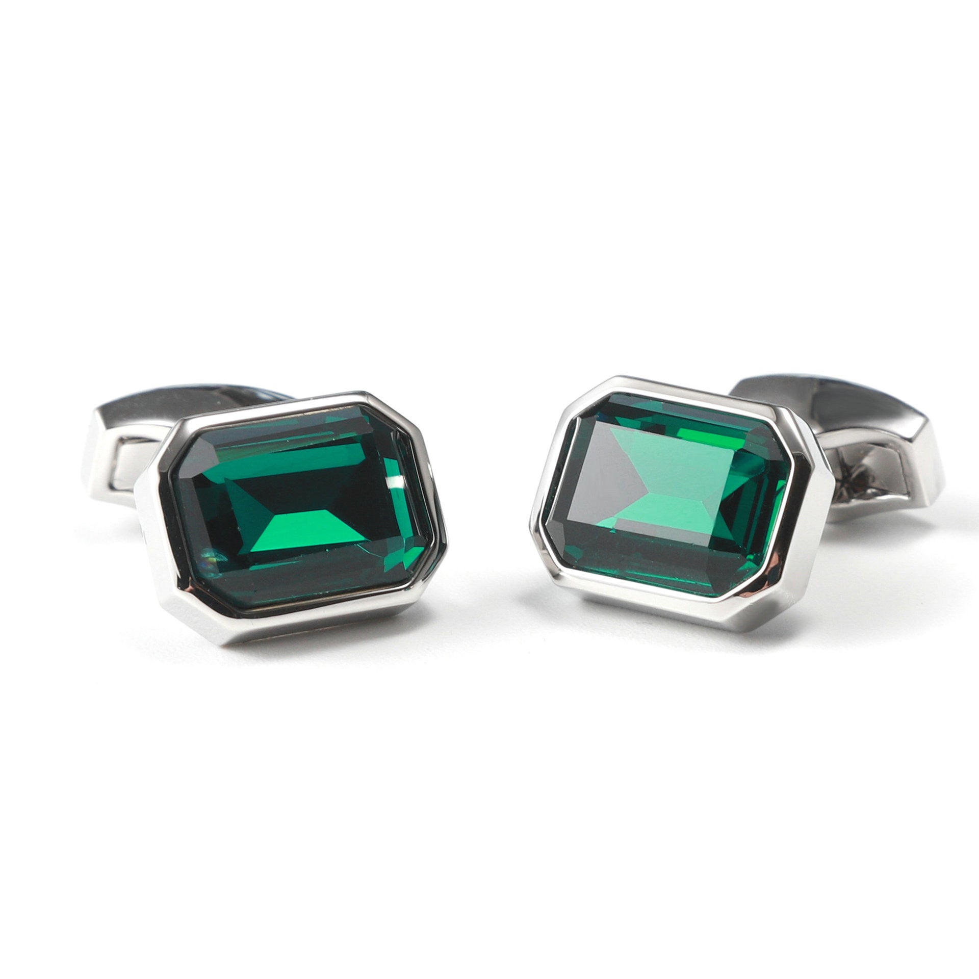 Men’s Glass Plated Brass Cufflinks – Diamond Sadaf