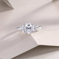 Brilliant Light And Shadow - A Wedding Ring Set With 2-carat Top-quality Moissanite S925 Silver And Platinum-plated Diamond Can Be Inspected With A Diamond Pen