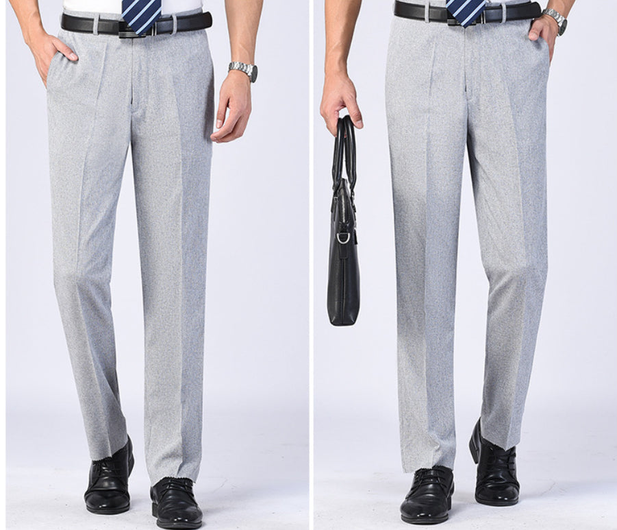High-end Mens Lightweight Silk Pants For Middle-aged And Older Adults