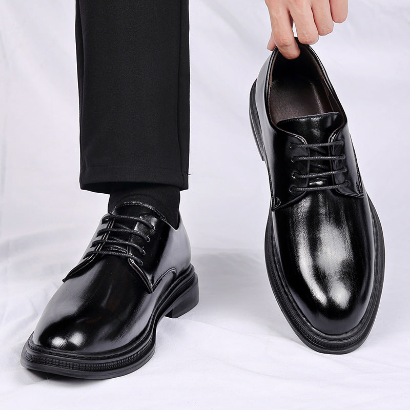 Leather Shoes Autumn And Winter Dress Wedding Groom Lace-up