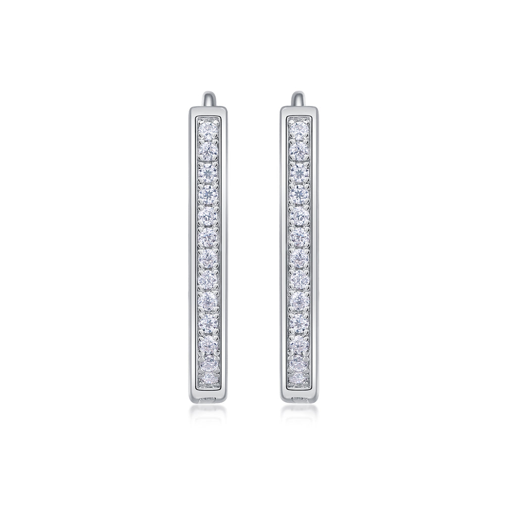 Reincarnation - Fashionable And Luxurious Diamond Jewelry With Moissanite S925 Sterling Silver And Platinum-plated Stud Earrings