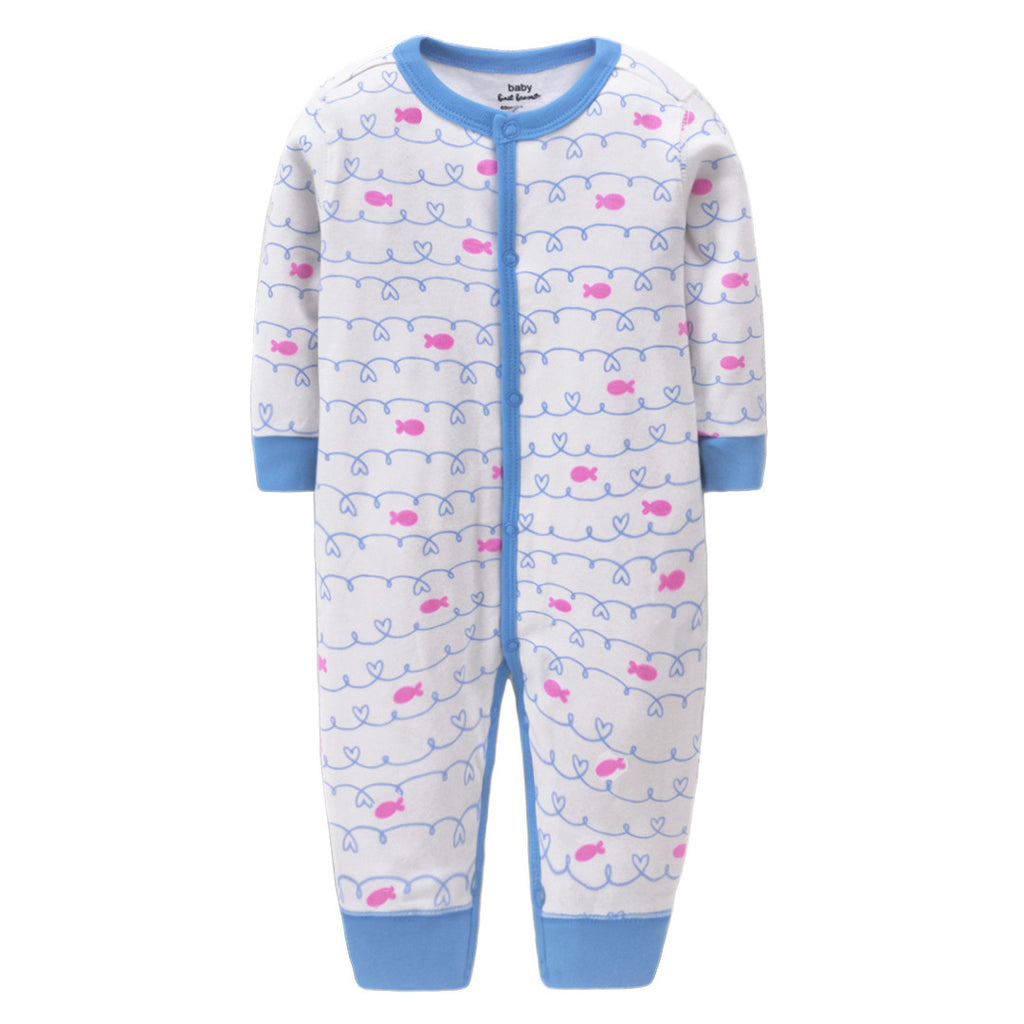 Pure cotton flat foot one-piece baby romper
