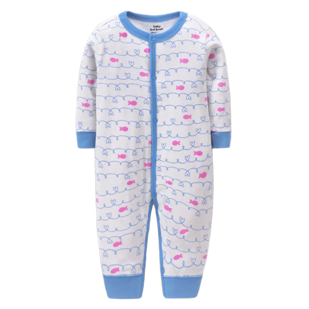 Pure cotton flat foot one-piece baby romper