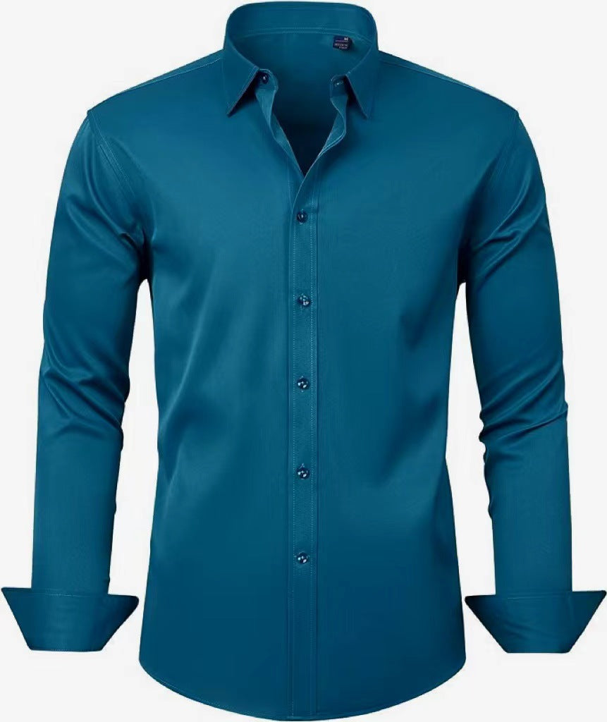 Men's Slim-fit Long-sleeve Business Casual Shirt