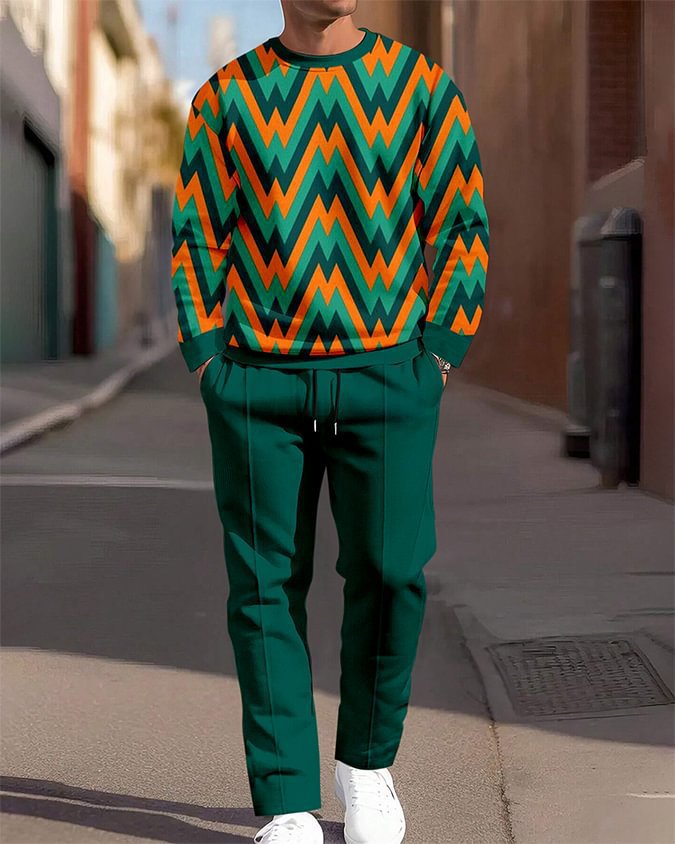 Printing Round Neck Suit