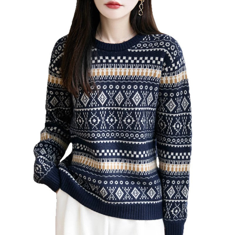 Crew-Neck Pullover Sweater