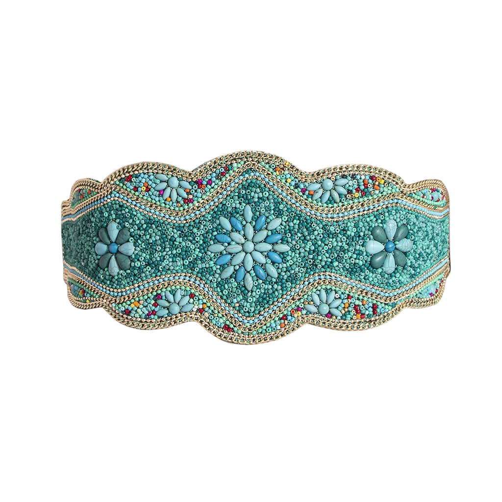 Ethnic Beads Hemp Rope Shell Popular Wide Waist Seal