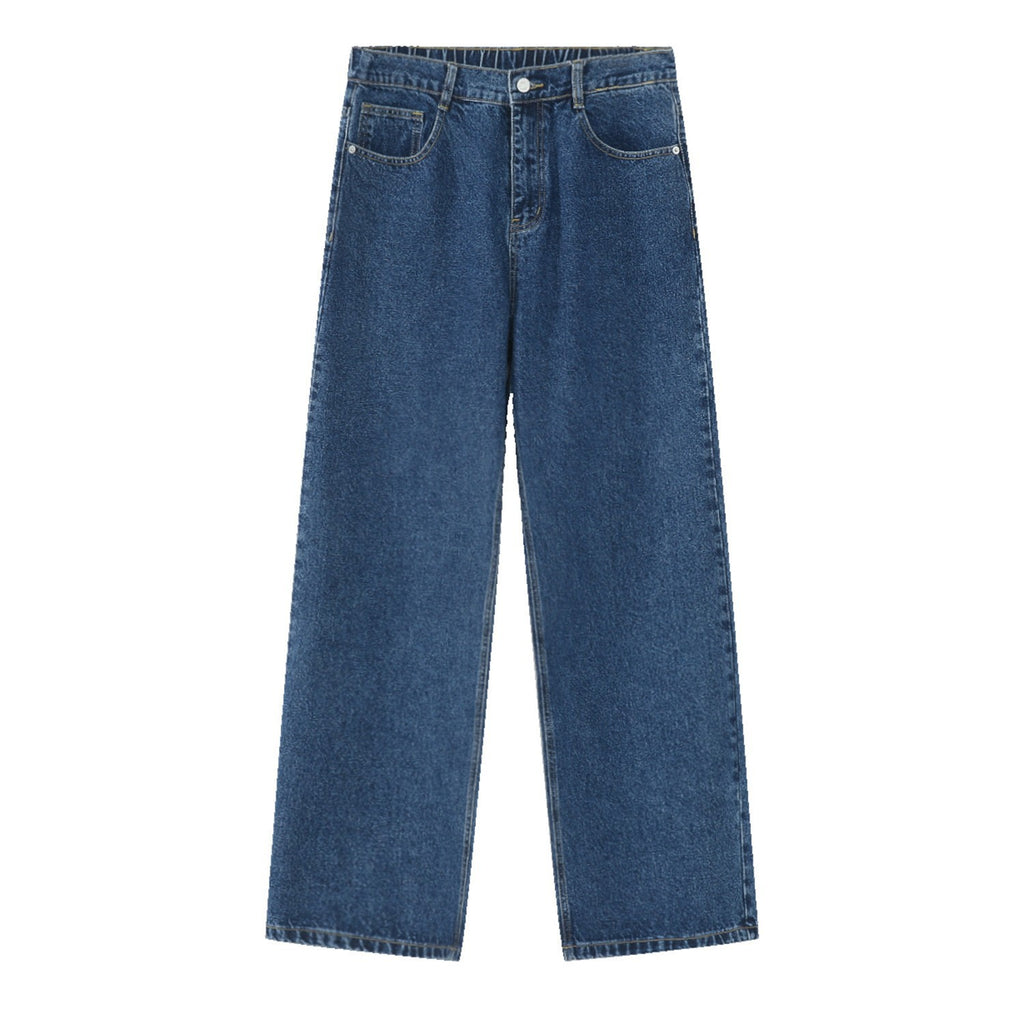 Waist Loose Straight Jeans