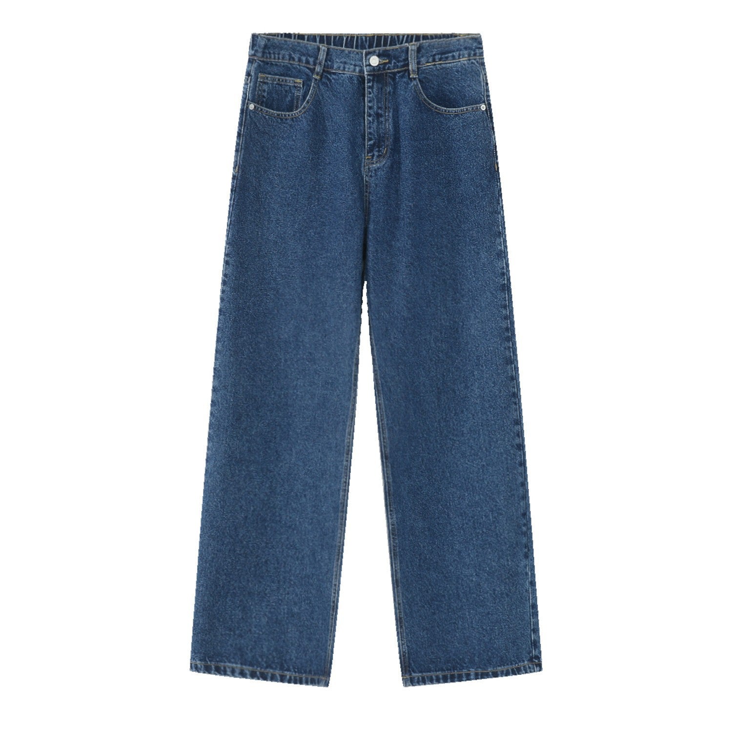 Waist Loose Straight Jeans