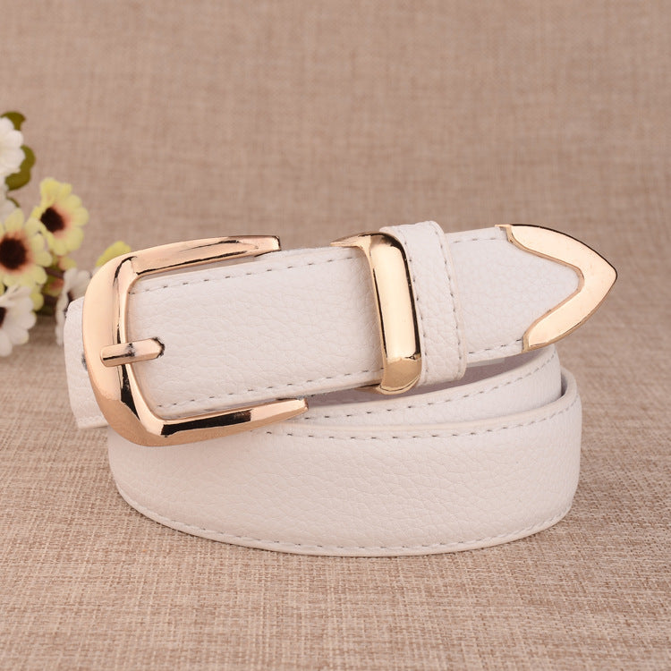 Paint Alloy Buckle Pant Belt