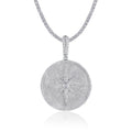 Round And Dazzling - A Fashionable And Trendy Necklace Pendant Set With Top-quality Moissanite S925 Silver And Platinum-plated. It Can Be Tested With A Diamond Pen