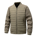 Baseball Collar Color-blocked Cotton-padded Jacket For Men