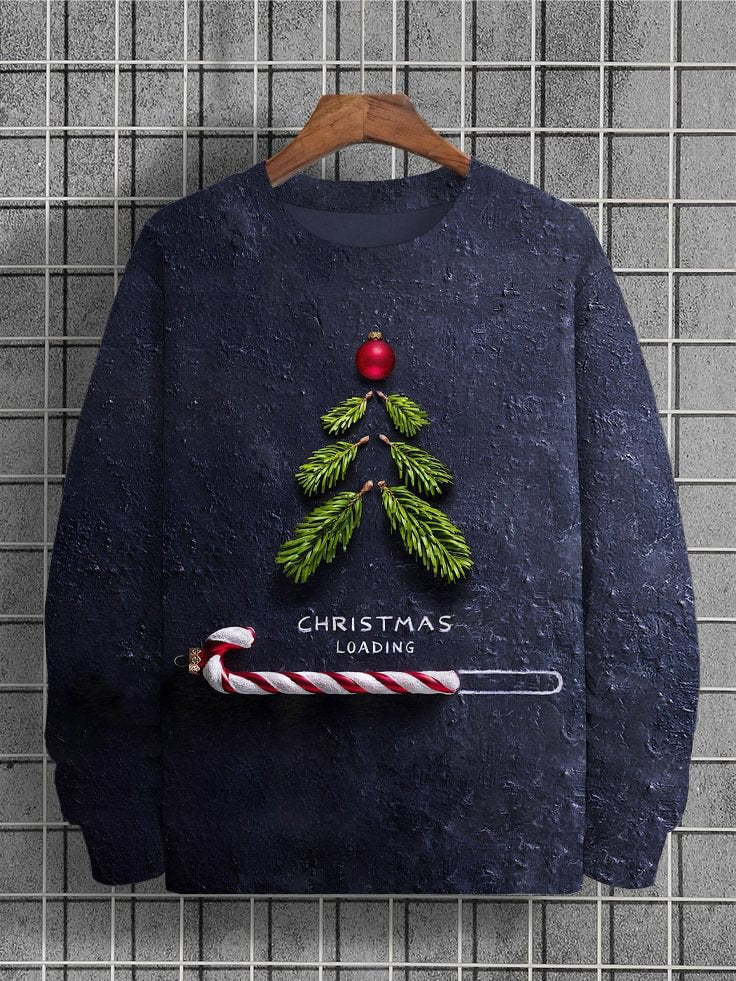 Mens Versatile Relaxed-fit Crewneck Pullover