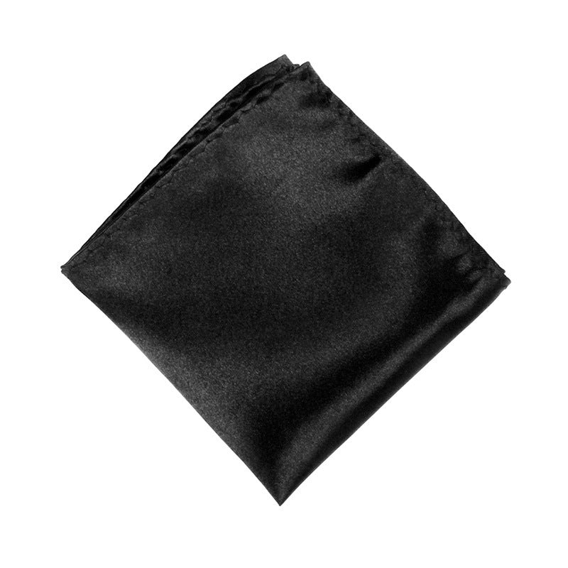 Solid Monochrome Men's Tie Cufflinks Pocket Square Set