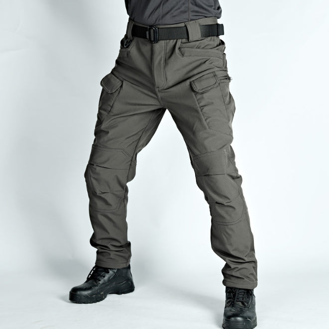 Winter Tactical Pants Men's Fleece-lined Waterproof Shark Skin Soft Shell Tactical Pants