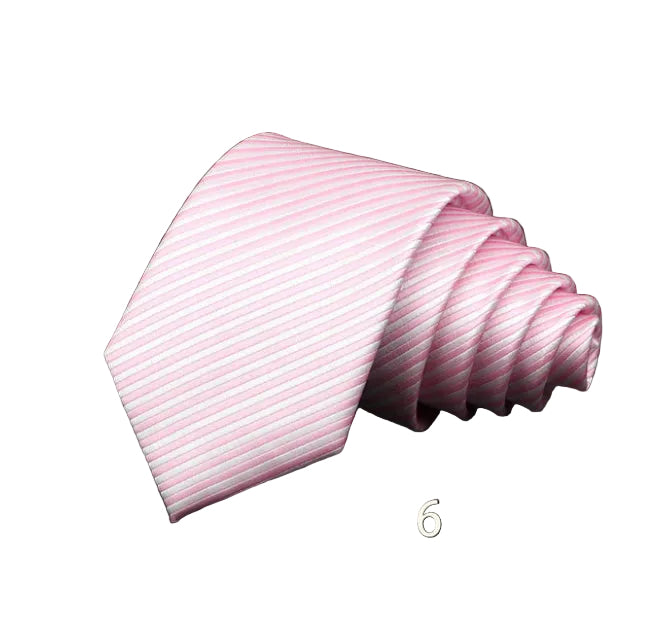 Striped British Gentleman Polyester Fiber Tie
