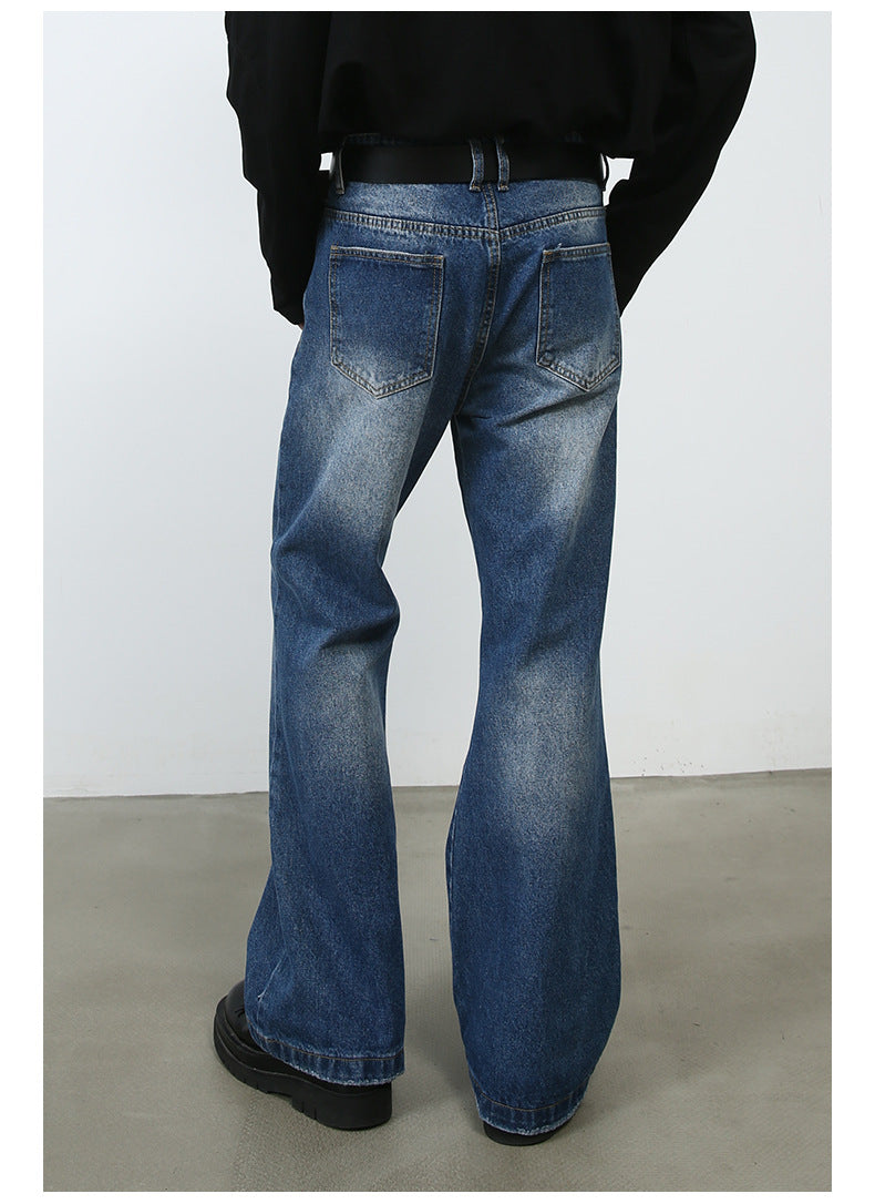 Denim Pants Straight Men's American Street Trousers