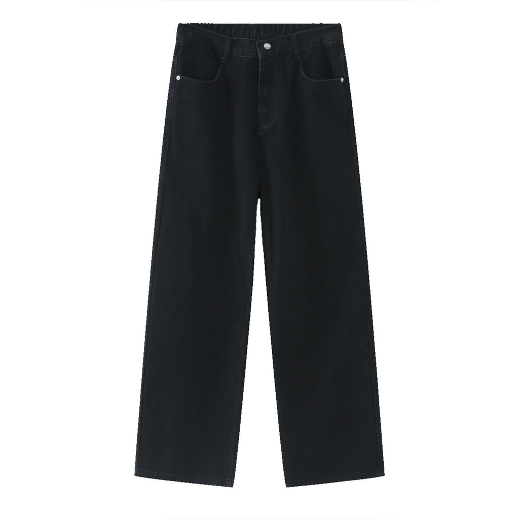 Waist Loose Straight Jeans