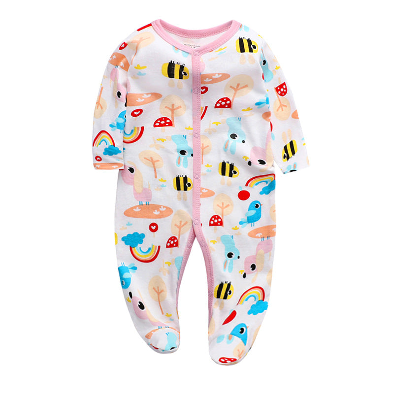 Baby cotton print jumpsuit