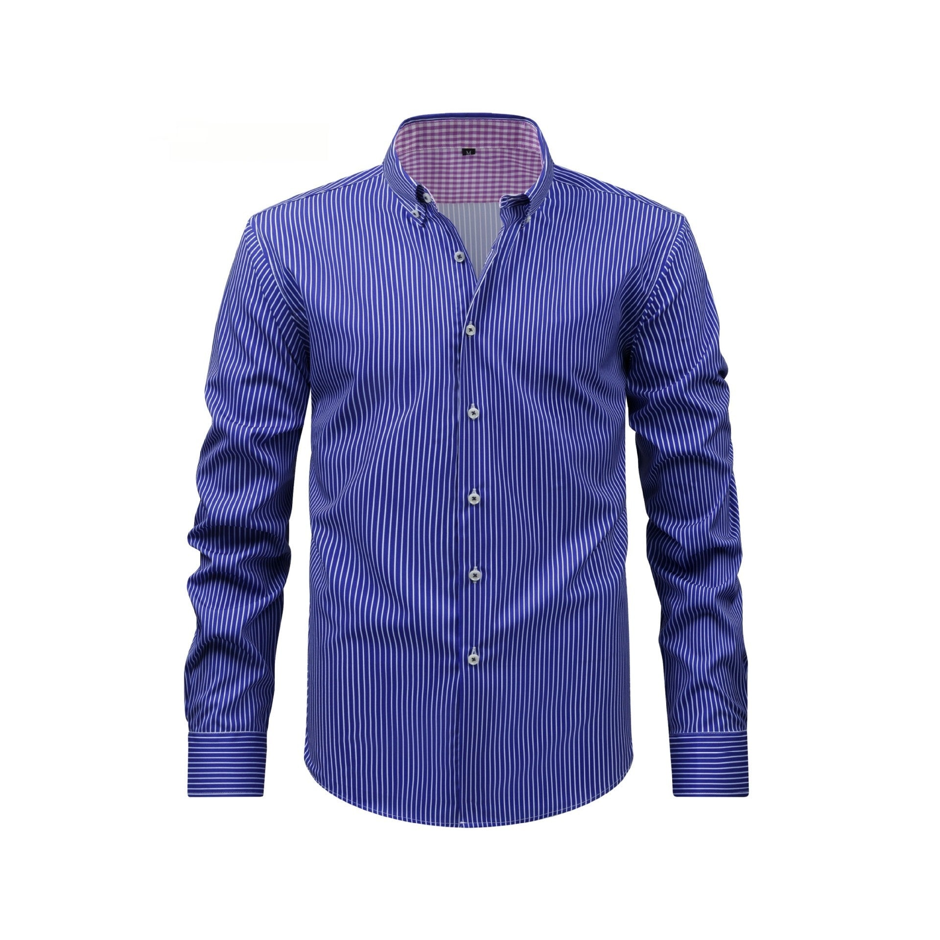 Mens Four-Way Stretch Digital-Print Long-Sleeve Collared Shirt