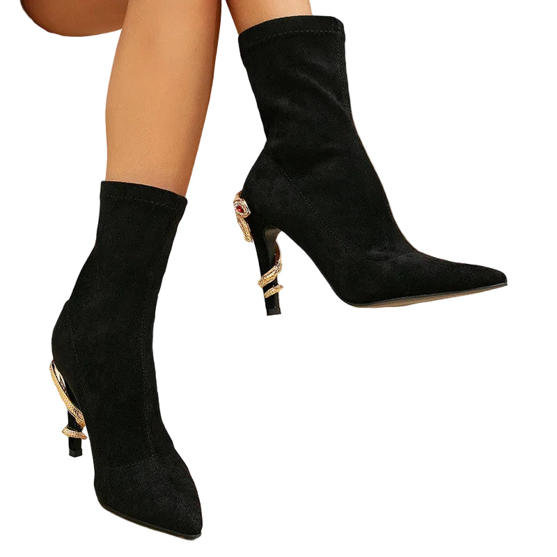 Black Stiletto Heel Boots