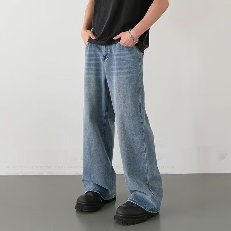 Mens Straight-Leg Denim Jeans