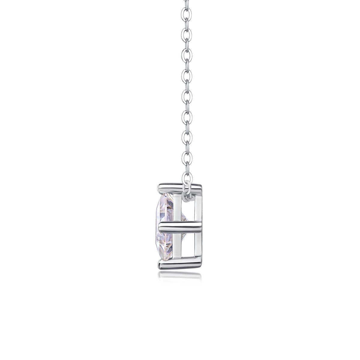 Stay Together - A Fashionable And Trendy Necklace Pendant Set With Top-quality Moissanite S925 And Silver Plated With Platinum Can Be Tested With A Diamond Pen.