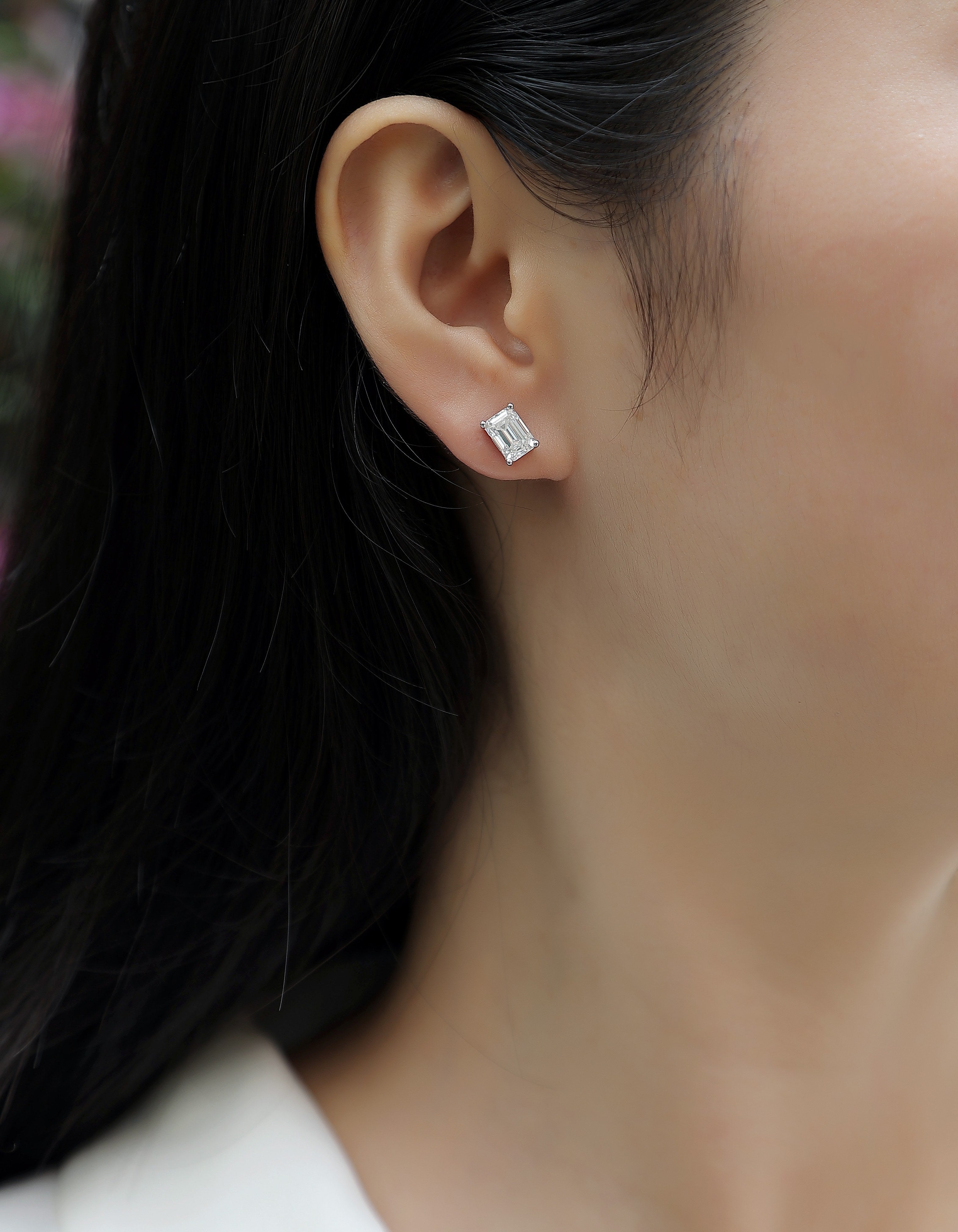 Sinking - A Fashionable And Trendy Accessory Set With Top-quality Moissanite S925 Silver And Platinum-plated Stud Earrings. The Gold Rose Gold Color Can Be Detected By A Diamond Pen