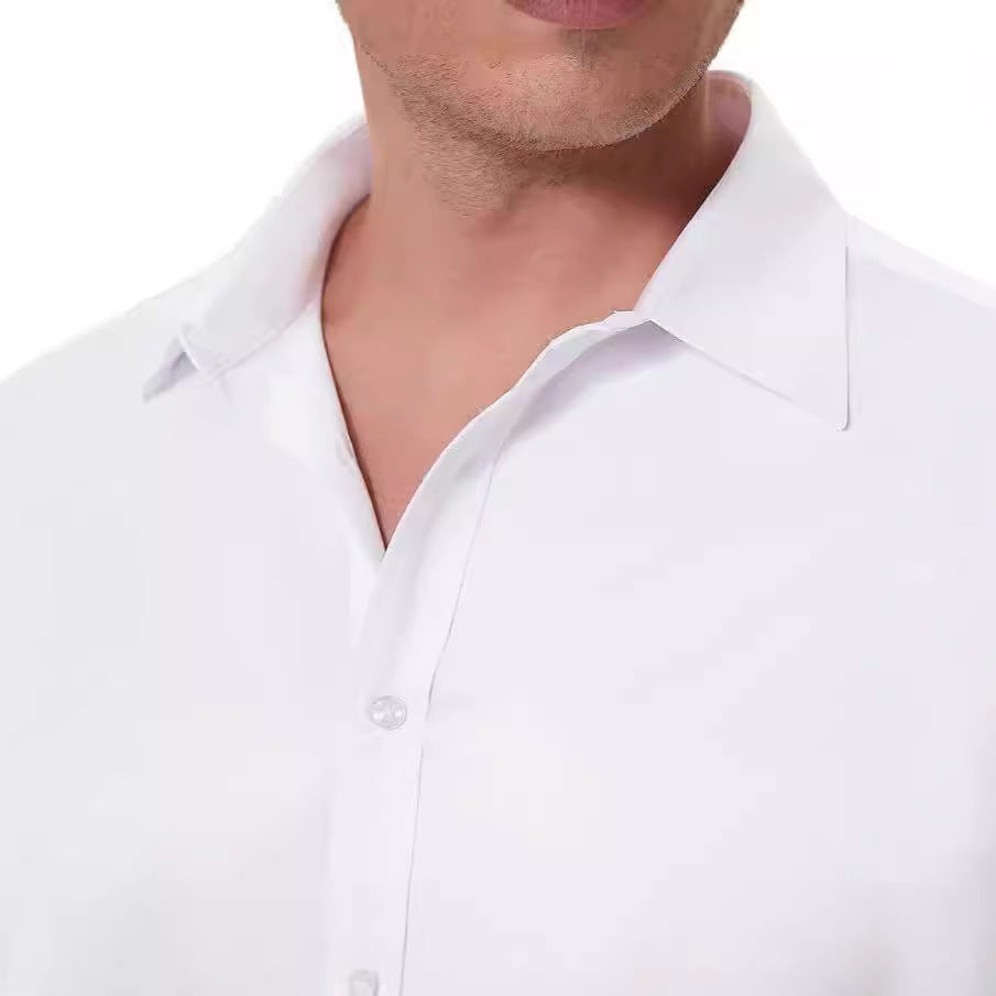 Men's Slim-fit Long-sleeve Business Casual Shirt