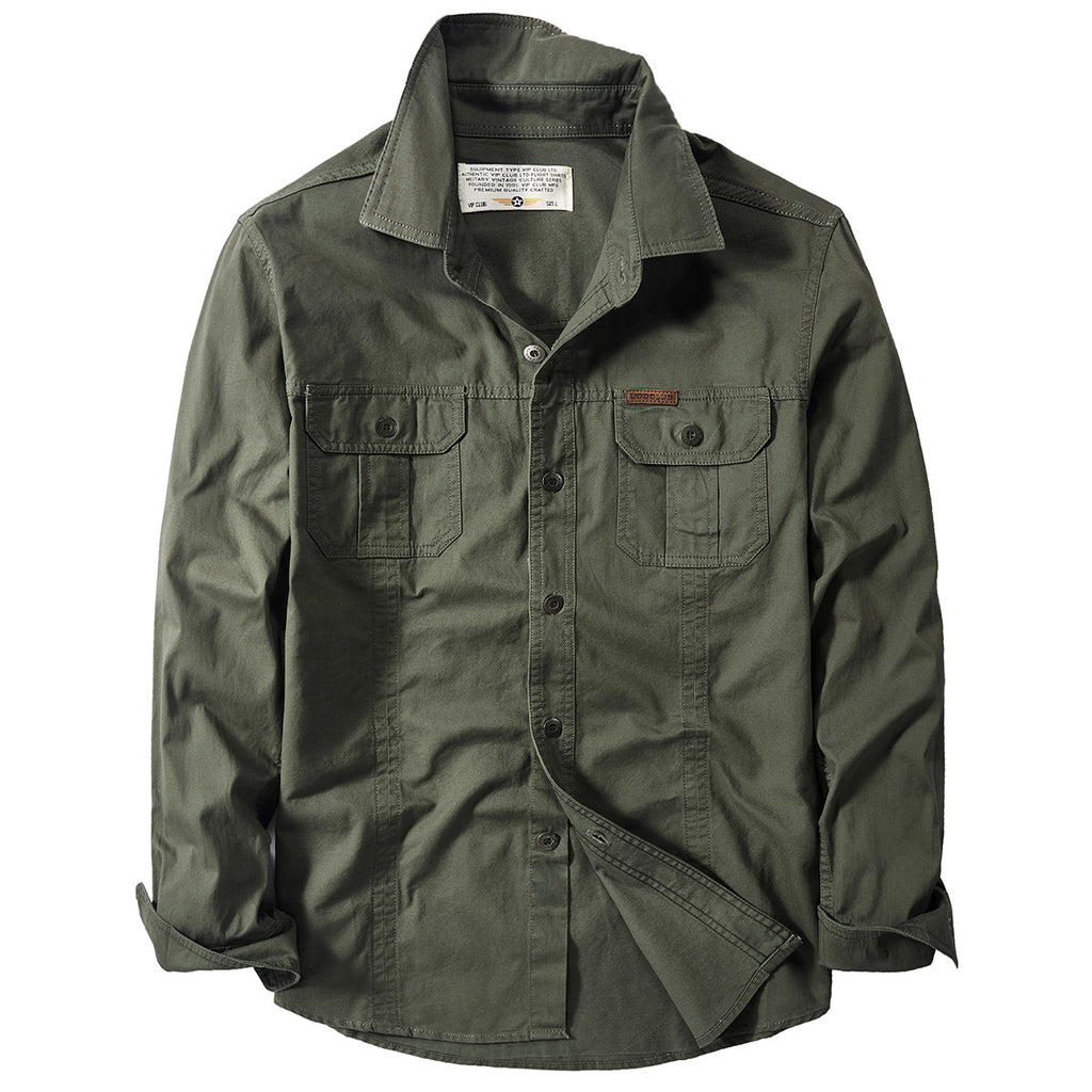 Large Size Loose Overalls Long Sleeve Shirt