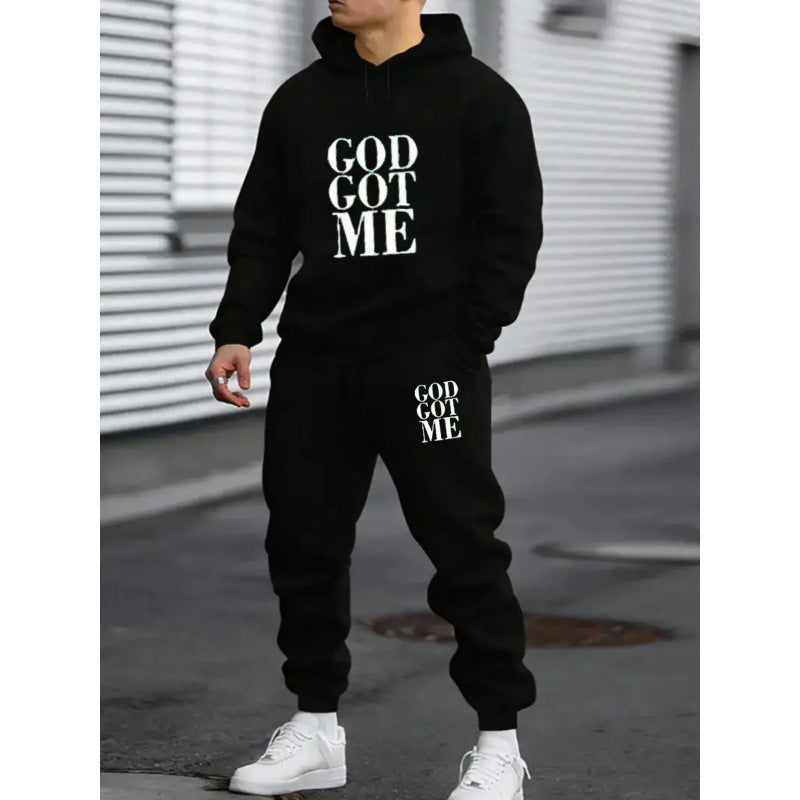 Men's Hoodie And Pants Two-Piece Set