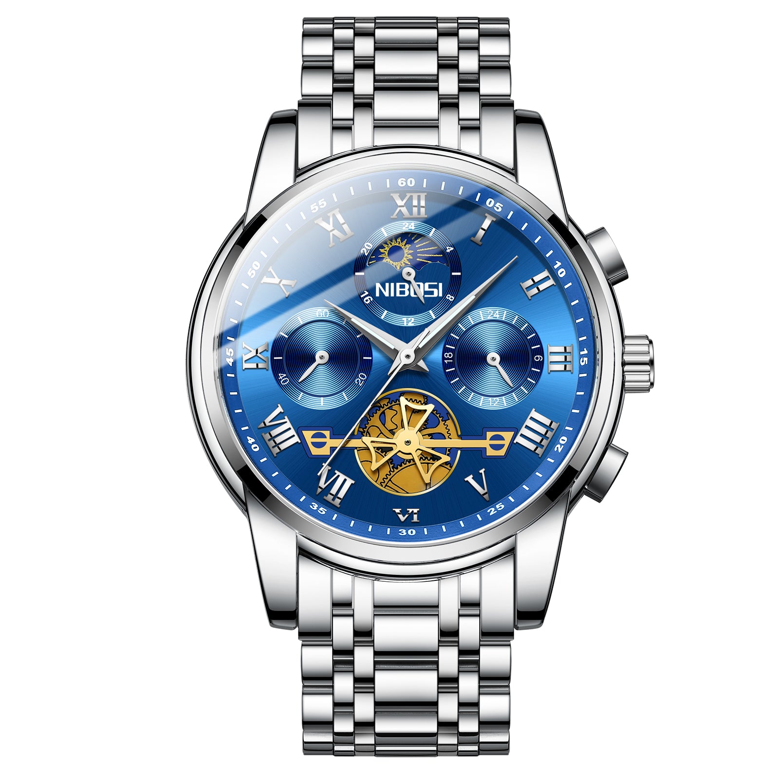 Casual Skeleton Mechanical Design Watch