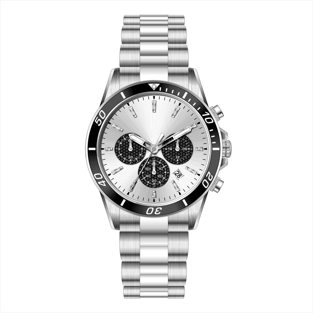 High-End Business Steel-Strap Mens Quartz Watch