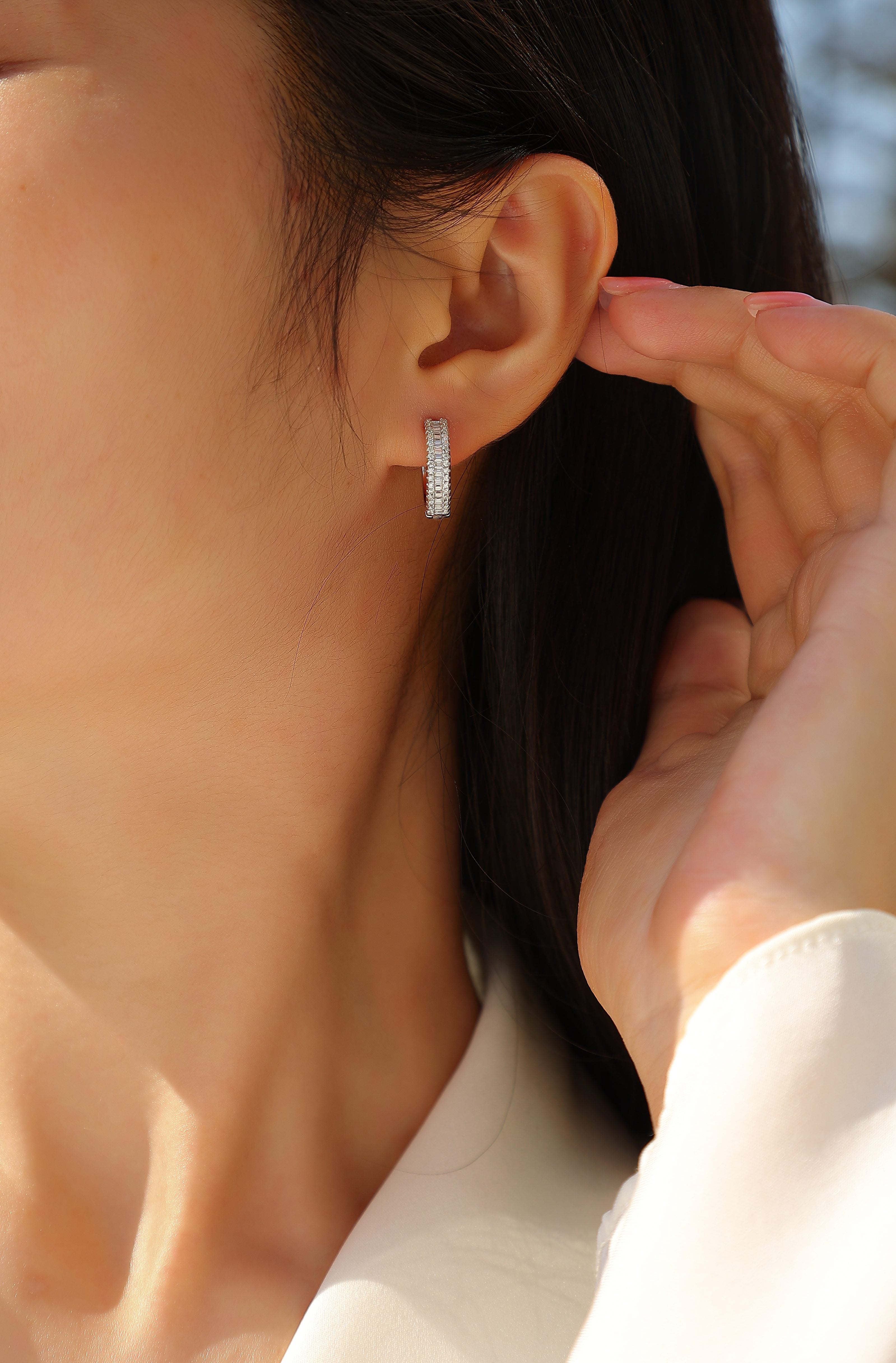 Weaving Light - Earrings Set With Top-quality Moissanite S925 Silver And Platinum-plated Stud Earrings, A Fashionable And Trendy Accessory, Can Be Detected In Gold Rose Gold With A Diamond Pen